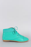 Bamboo Fold Over Cuff Lace Up Bootie