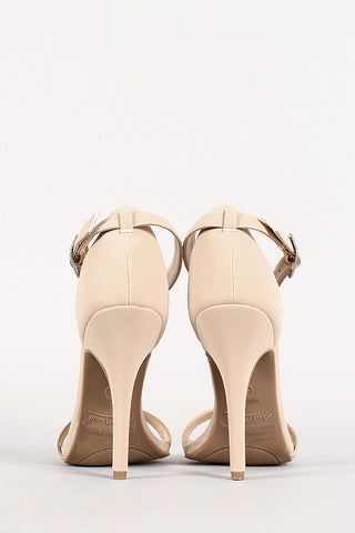 Anne Michelle Simple Nubuck Open Toe Heel