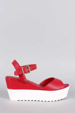 Bamboo Two Tone Wedge