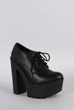 Soda Chunky Lug Sole Platform Bootie