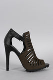 Qupid Strappy Cutout Bootie