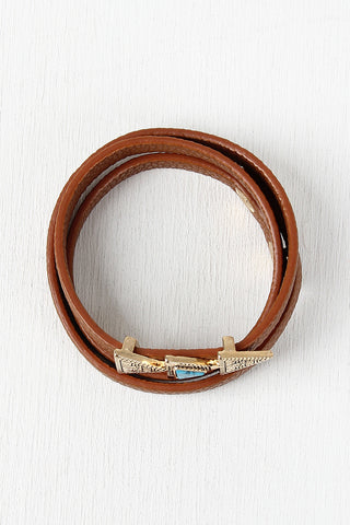 Aztec Triple Triangle Wrap Bracelet
