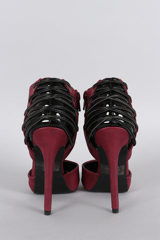 Qupid Strappy Ankle Cuff Pump