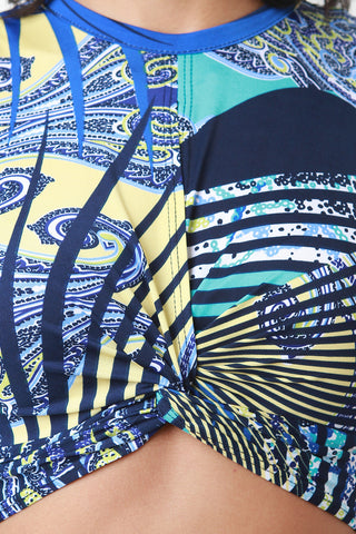 Paisley Twisted Crop Top