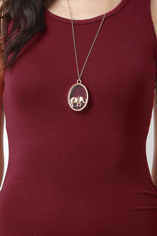 Racerback Ruched Midi Dress