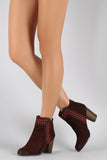 Qupid Tribal Embroidered Ankle Boots