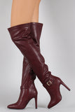 Qupid Pointy Toe Thigh High Stiletto Boot