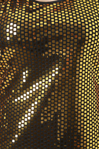 Plus Size Party Metallic Tile Tank Dress