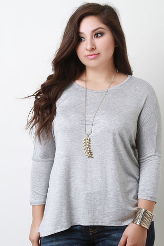 Dropped Shoulder Long Sleeve Top