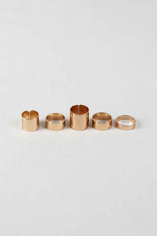 Solid Metallic Ring Set