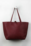 Reversible Suede And Leather Tassel Tote Bag