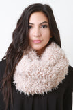 Faux Shearling Muffler Scarf