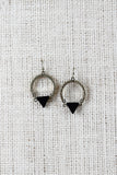 Textured Triangle Stone Earrings