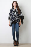 Open Front Tribal Knit Kimono