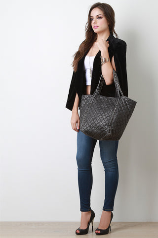 Quilted Metallic Leather Bag