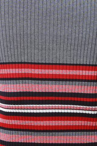 Striped Hem Ribbed Knit Dress