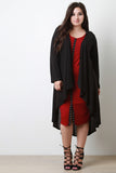 Longline Drape Open Front Cardigan