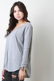 Serged Seam Knit Long Sleeve Top