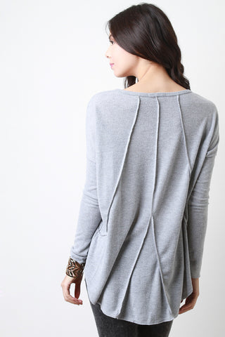 Serged Seam Knit Long Sleeve Top
