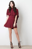 Double Tier Cape Skater Dress