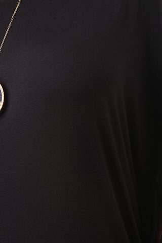 Jersey Knit Side Fringe Dress