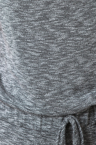 Sleeveless Marled Knit Turtleneck Jumpsuit