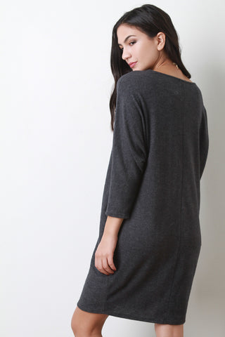 Fleecey Dolman Tunic Dress