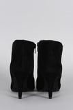 Bamboo Suede Elastic Gore Almond Toe Heeled Booties