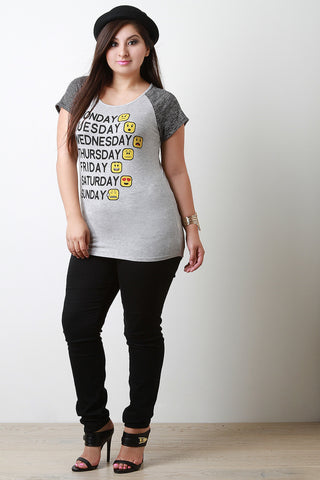Days Of The Week Emoji Tee