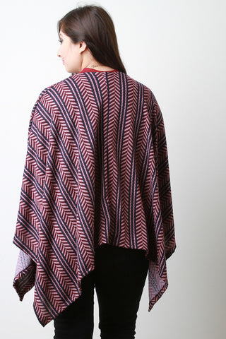 Tribal Open Front Poncho