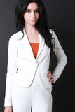 Crepe Single Button Blazer