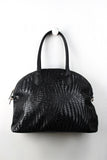 Woven Vegan Leather Dome Bag