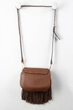 Tassel Fringe Flap Saddle Bag