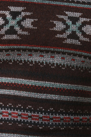 Fair Isle Knit Mock Neck Bodycon Dress