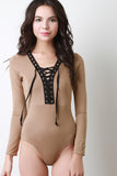 Eyelet Lace Up Bodysuit