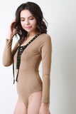 Eyelet Lace Up Bodysuit