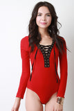 Eyelet Lace Up Bodysuit