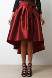 Taffeta High Low Pleated Skirt