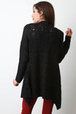 Eyelet Pattern Knit Cardigan