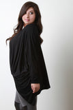 Twisted Front Dolman Sleeves Top