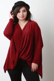 Twisted Front Dolman Sleeves Top