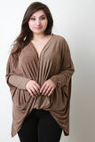 Twisted Front Dolman Sleeves Top