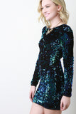 Sequin Long Sleeve Mini Dress