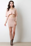 Crepe Cape Crop Top