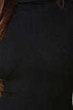 Ribbed Turtleneck Bodycon Midi Dress