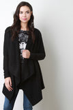 Fleece Draping Cardigan