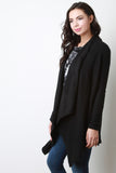 Fleece Draping Cardigan