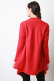 Fleece Draping Cardigan