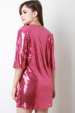 Bon Jour Sequin Boxy Shift Dress