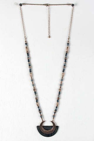 Moonrise Wood Accent Necklace